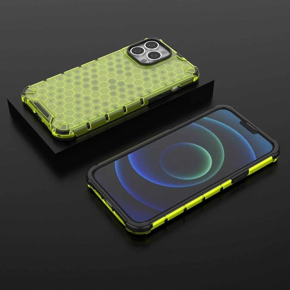 Hurtel Honeycomb dėklas skirtas iPhone 13 Pro Max, žalias