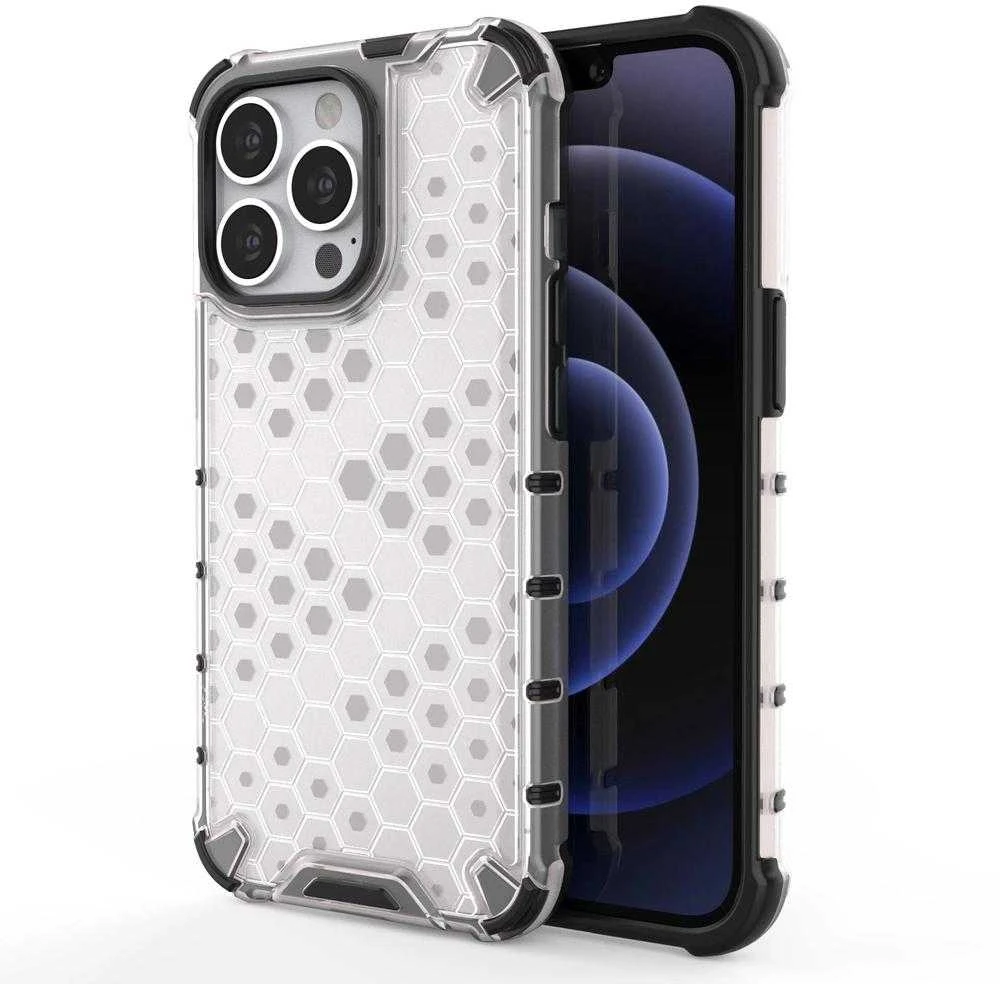 Hurtel Honeycomb dėklas skirtas iPhone 13 Pro, skaidrus