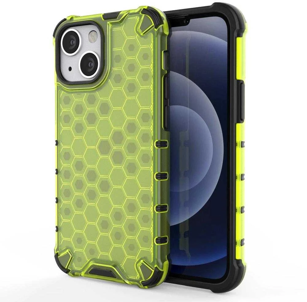 Hurtel Honeycomb dėklas skirtas iPhone 13 mini, žalias