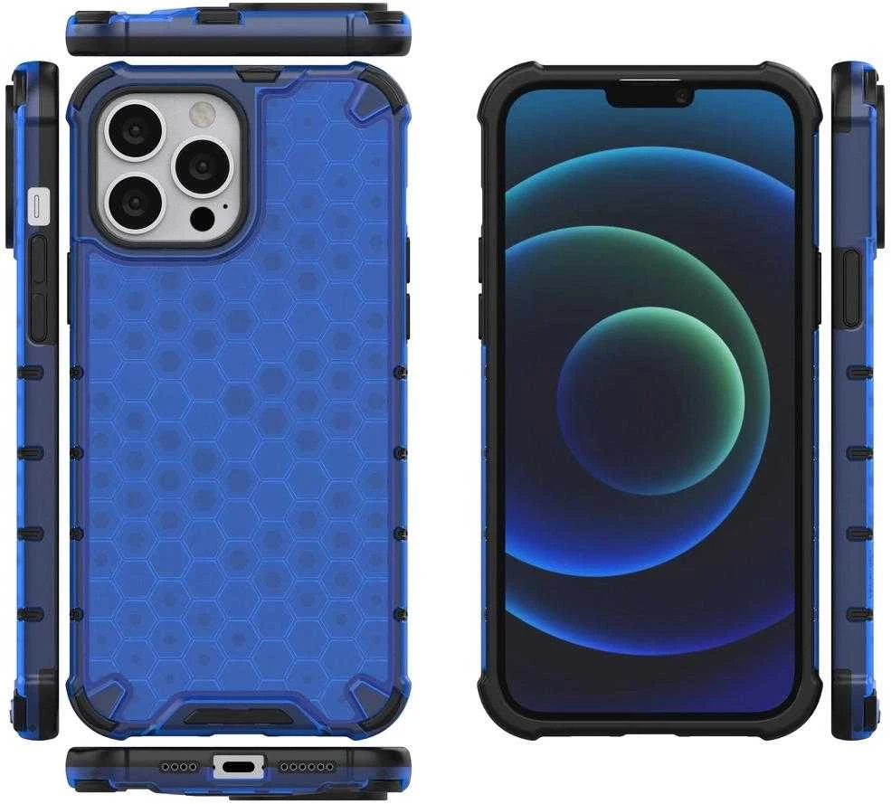 Hurtel Honeycomb dėklas skirtas iPhone 13 Pro Max, mėlynas