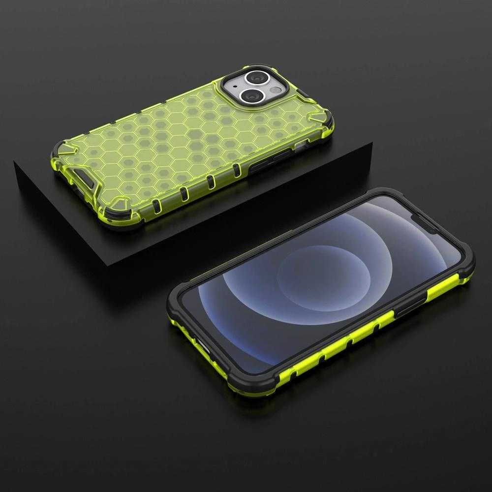 Hurtel Honeycomb dėklas skirtas iPhone 13 mini, žalias