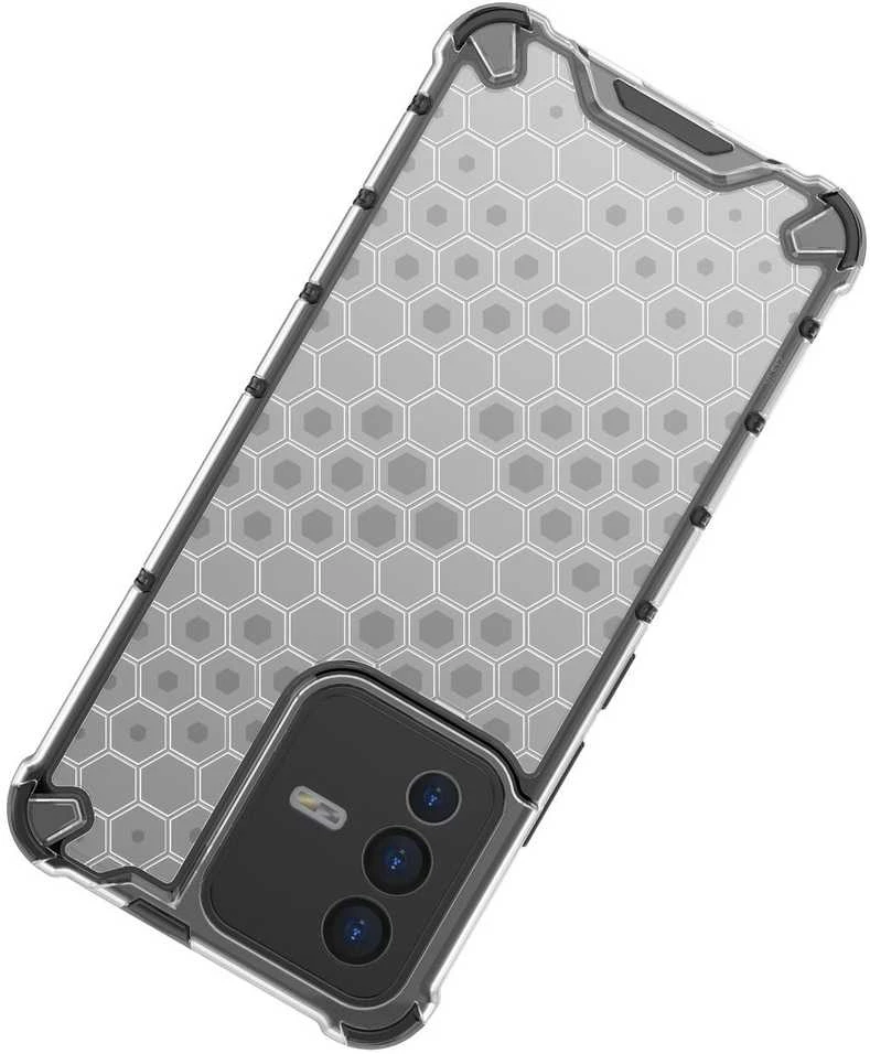 Hurtel Honeycomb dėklas skirtas Vivo V23 5G, juodas