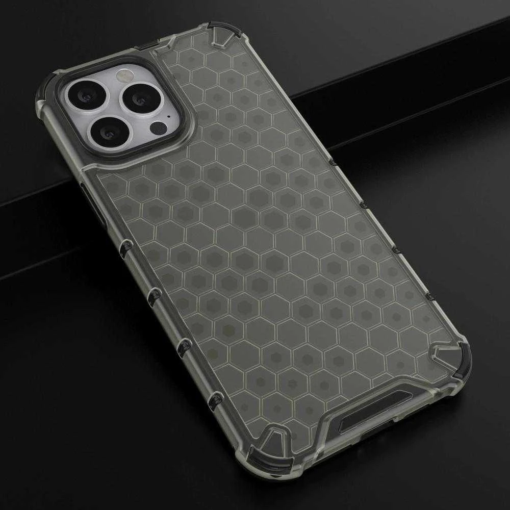 Hurtel Honeycomb dėklas skirtas iPhone 13 Pro Max, juodas