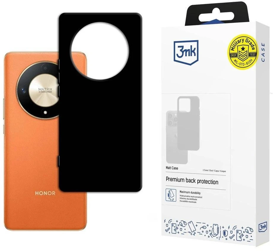3MK Matt Dėklas Honor Magic 6 Lite 5G juodos spalvos