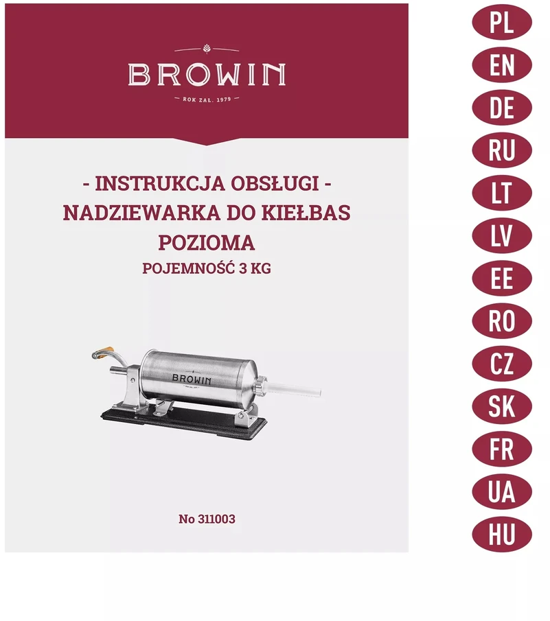 Horizontalus dešrelių kimštuvas 3kg