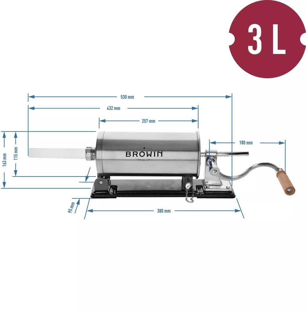 Horizontalus dešrelių kimštuvas 3kg