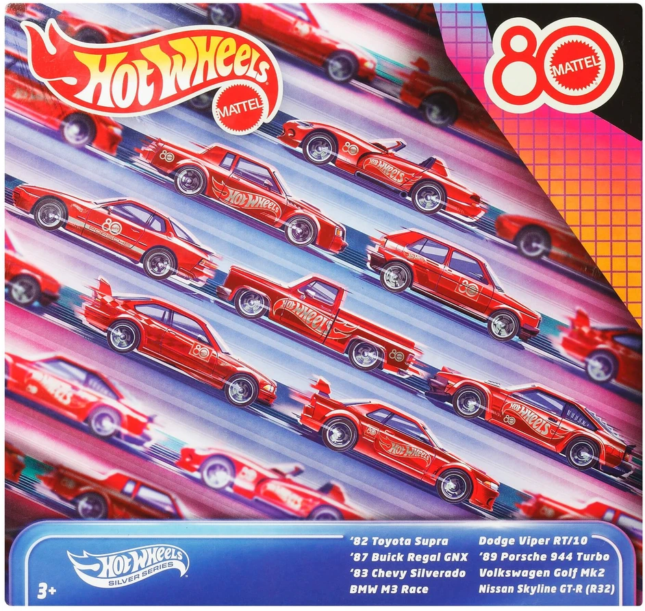 HOT WHEELS aštuonių automodeliukų rinkinys Mattel 80 (JGK09)