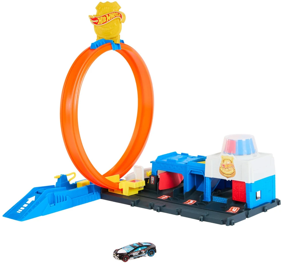 Mattel HOT WHEELS CITY rinkinys – Super policijos stotis (JBM71)