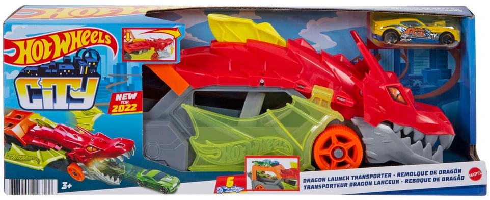 Hot Wheels City transporteris „Drakono paleidiklis“