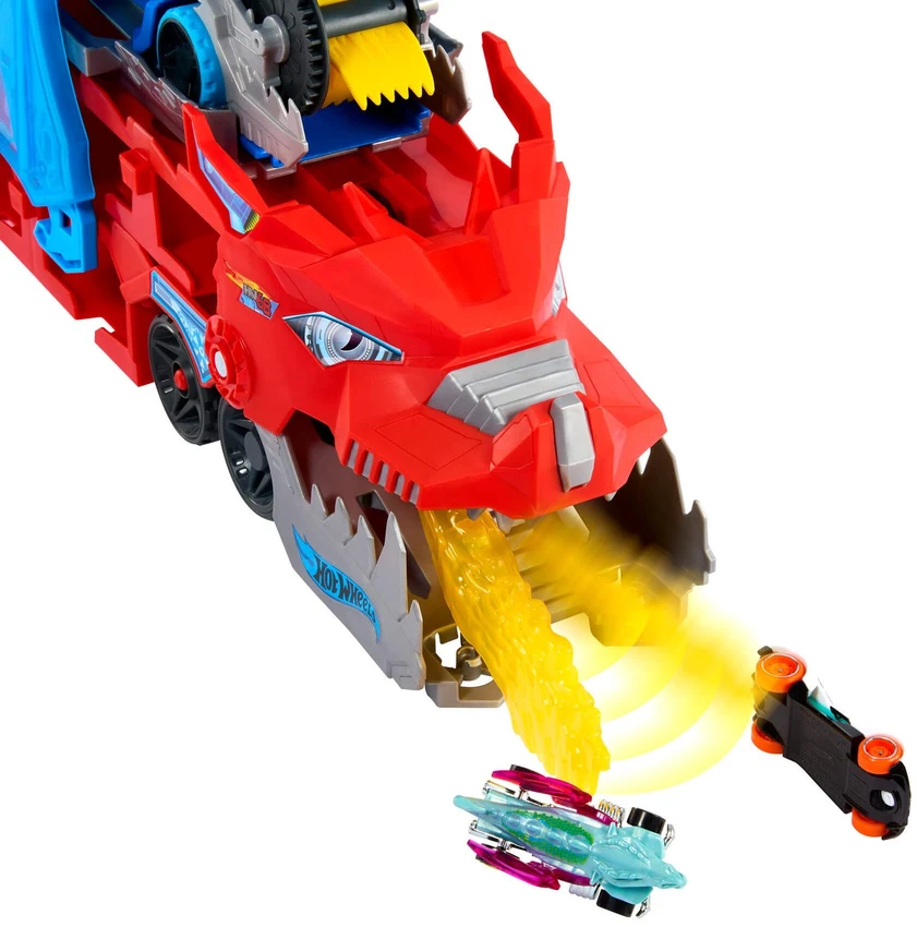 Mattel HOT WHEELS CITY transporteris – Dvigubas drakonas (JBM72)
