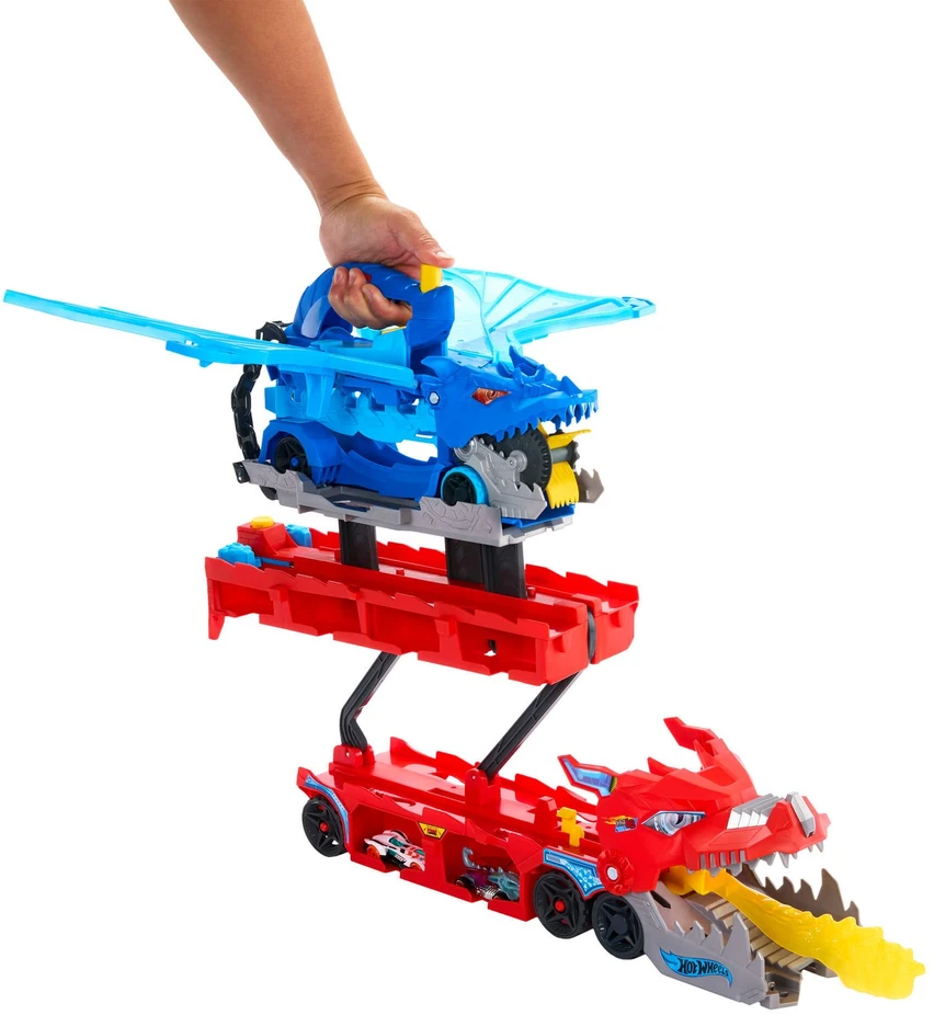 Mattel HOT WHEELS CITY transporteris – Dvigubas drakonas (JBM72)