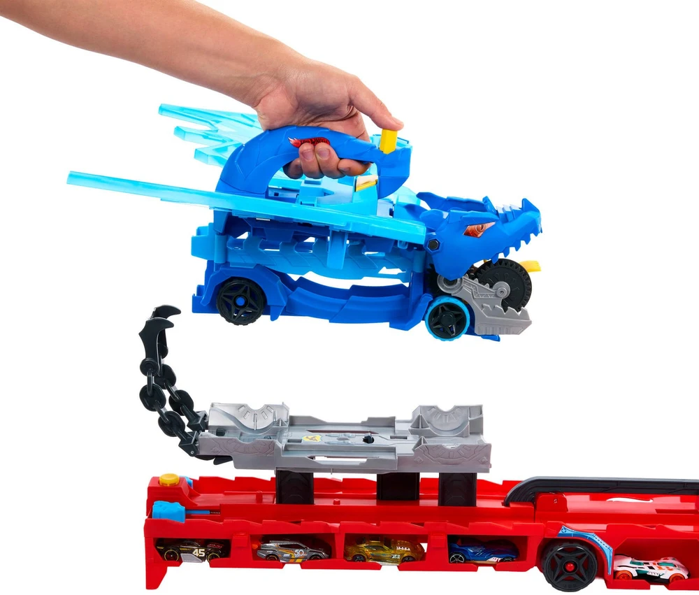 Mattel HOT WHEELS CITY transporteris – Dvigubas drakonas (JBM72)