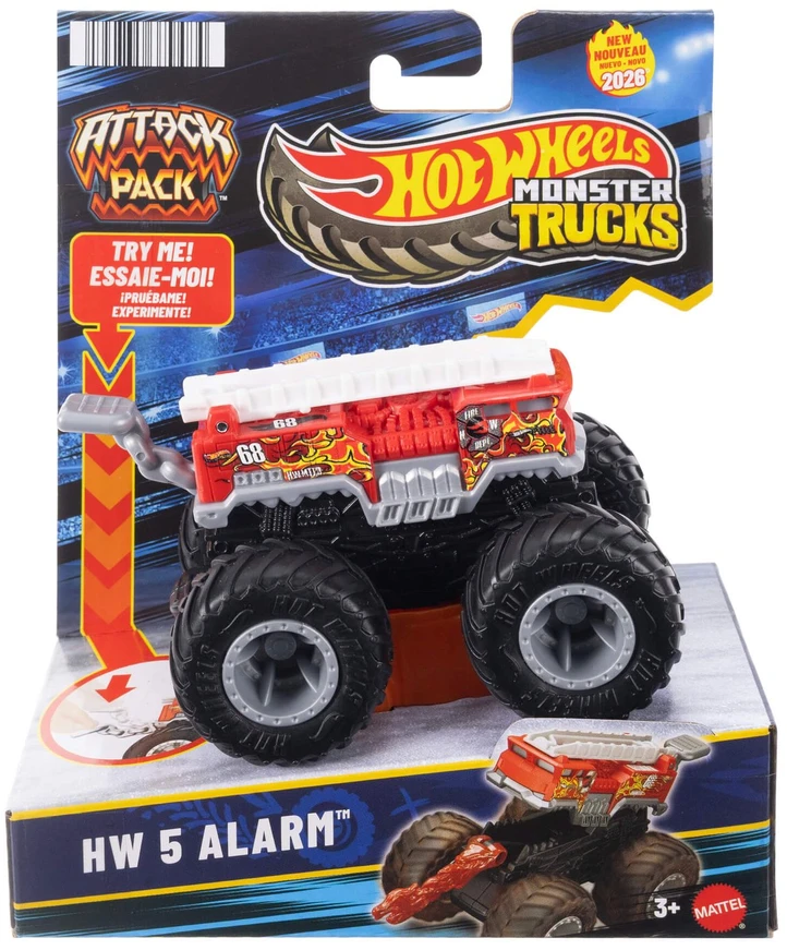 Mattel „Hot Wheels Monster Trucks Attack Pack“ džipas su atakos funkcija (atsitiktinis modelis)