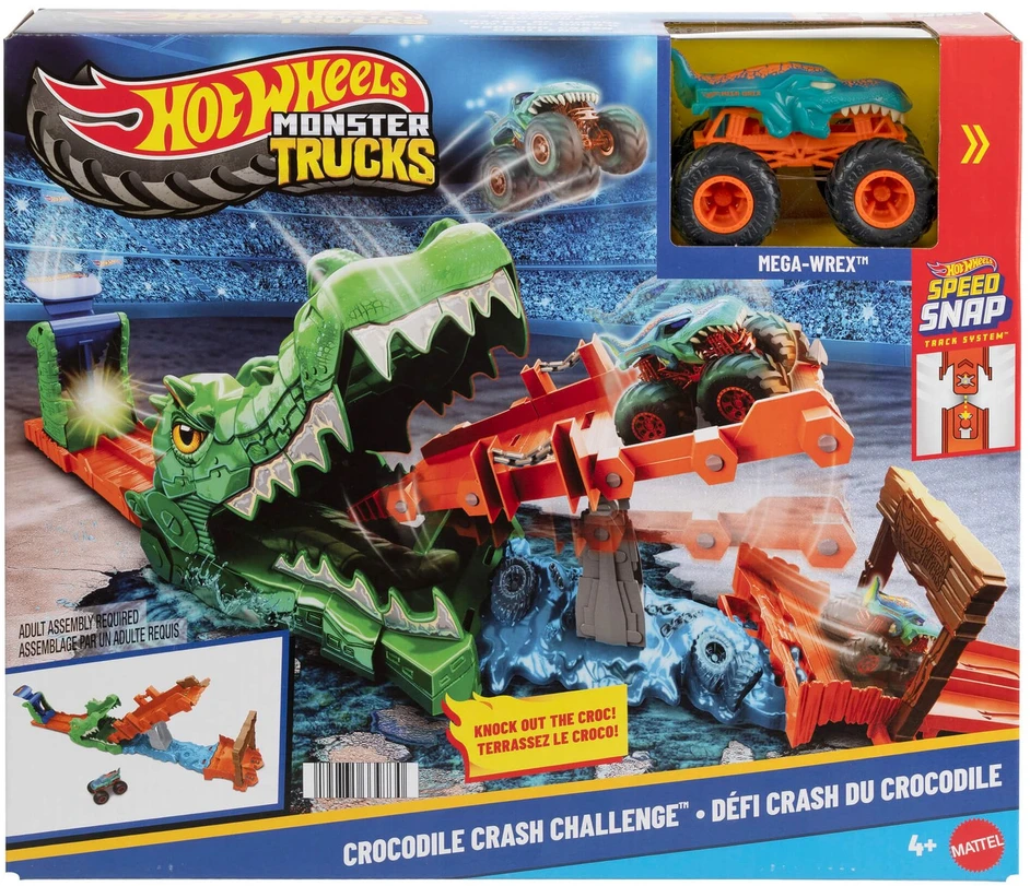Mattel HOT WHEELS MONSTER TRUCKS rinkinys – Krokodilo iššūkis (JJN45)