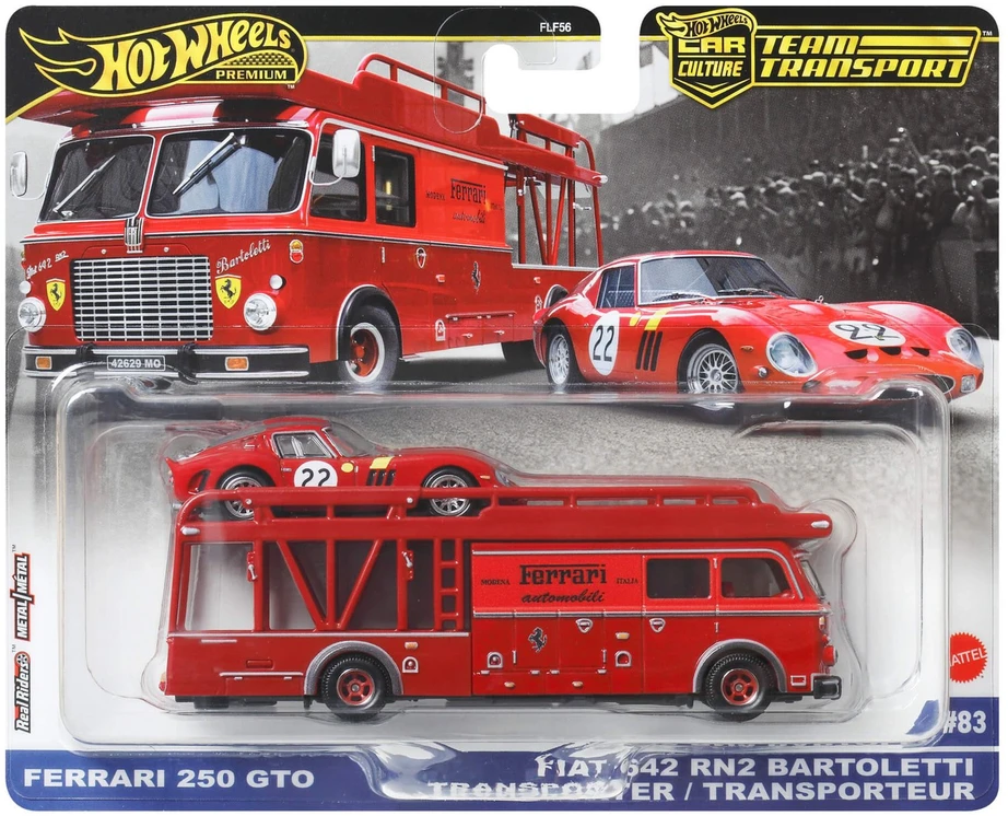 Mattel HOT WHEELS automodeliukų rinkinys – vilkikas ir lenktyninis automobilis (FLF56)