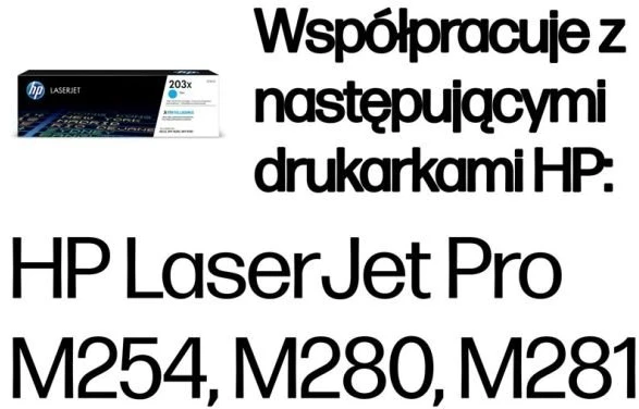 HP 203X žydras toneris