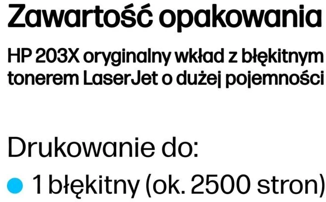 HP 203X žydras toneris