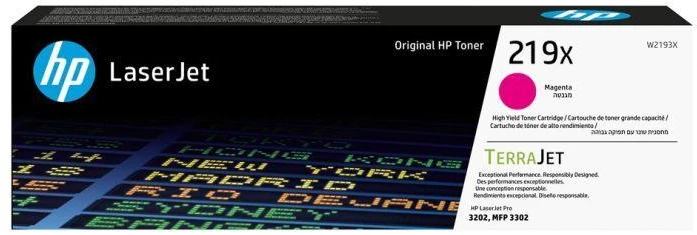 Originalus HP TerraJet toneris W2193X, HP 219X, rausvai raudonas, 2500p, didelės talpos