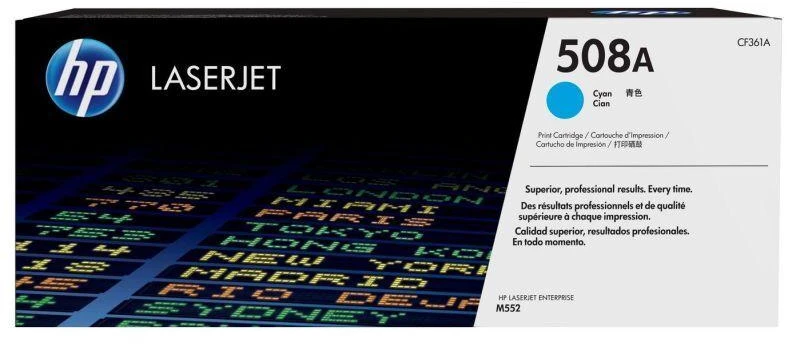 „Hewlett Packard“ (HP) „HP 508A Cyan LJ Toneris Cartridge“, CF361A