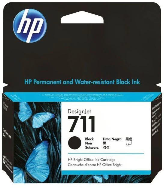 Hewlett Packard (HP) HP 711 Juodas rašalo kasetė, 38 ml, skirta HP DesignJet T120, T520