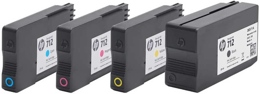 Hewlett Packard (HP) HP 712 29-ml Geltona DesignJet Ink Cartridge