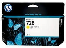 Hewlett Packard (HP) HP 728 130-ml Geltona Ink Cartridge