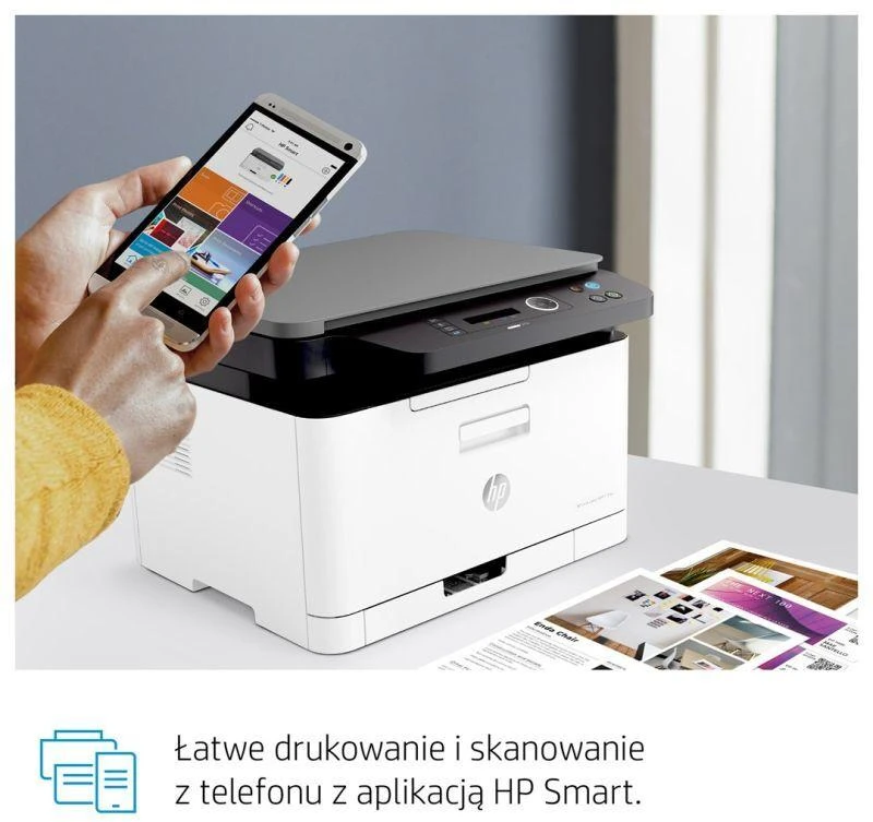 Daugiafunkcis lazerinis spausdintuvas HP Color LaserJet Pro MFP 178nw, spausdinimas / kopijavimas / skenavimas, spalvotas, A4, 18 ppm, USB / LAN / Wi-Fi