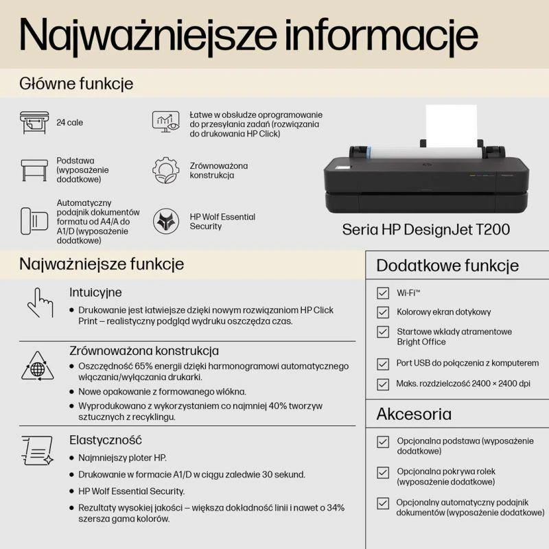 Ploter HP DesignJet T250 24-in Spausdintuvas