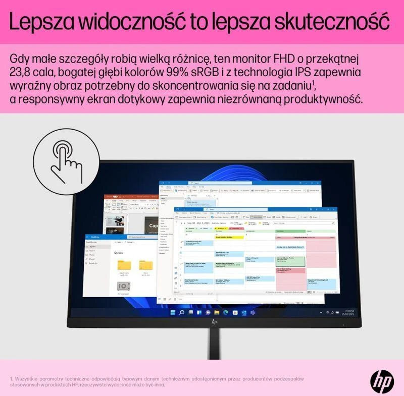 HP E24t G5 FHD jutiklinis monitorius