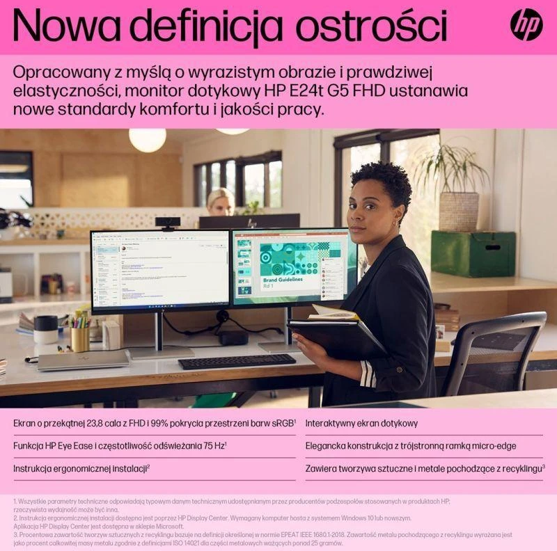 HP E24t G5 FHD jutiklinis monitorius