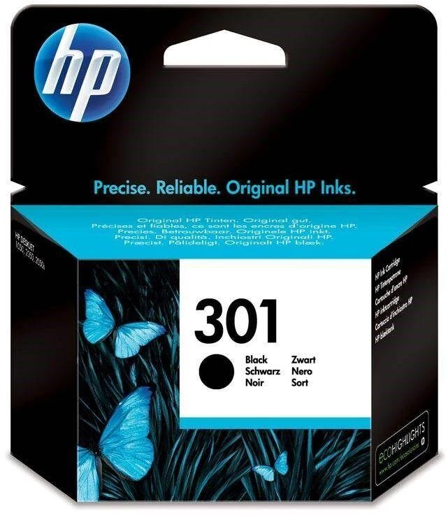 Hewlett Packard (HP) HP 301 originali rašalo kasetė, juoda, standartinės talpos, 3 ml