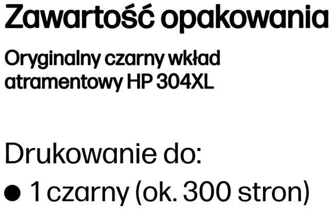 HP juodo rašalo kasetė HP 304XL, HP304XL=N9K08AE, 300 puslapių