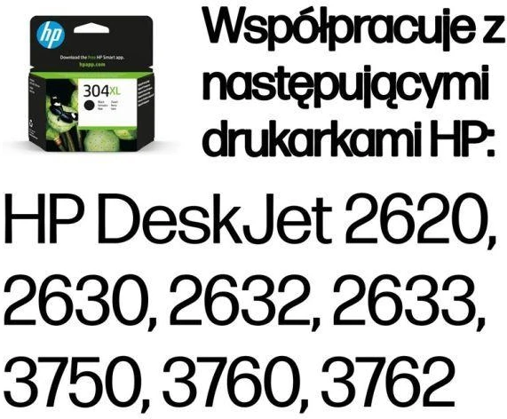 HP juodo rašalo kasetė HP 304XL, HP304XL=N9K08AE, 300 puslapių