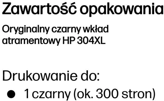 HP juodo rašalo kasetė HP 304XL, HP304XL=N9K08AE, 300 puslapių