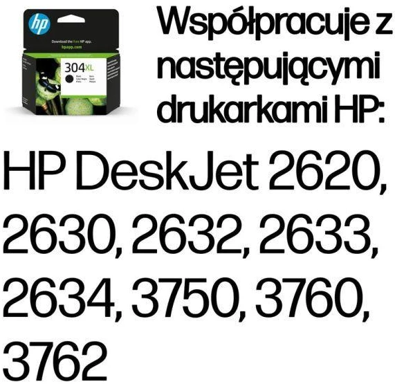 HP juodo rašalo kasetė HP 304XL, HP304XL=N9K08AE, 300 puslapių