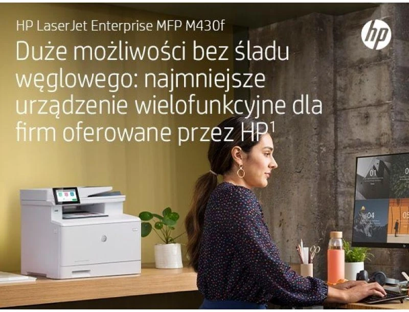 Hewlett Packard (HP) HP LaserJet Enterprise MFP M430f AIO All-in-One Spausdintuvas - A4 Mono lazerinis, Spausdinti/Kopijuoti/Dual-Side Scan/Faksas, Automatinis dokumentų tiektuvas, Auto-Duplex, LAN, 38ppm, 900-4800 pages per mėnuo (pakeičia M521f / M521dn)