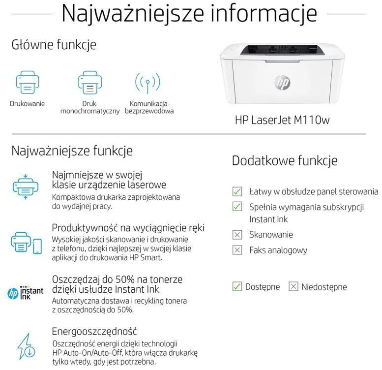 HP LASERJET PRO M110w spausdintuvas