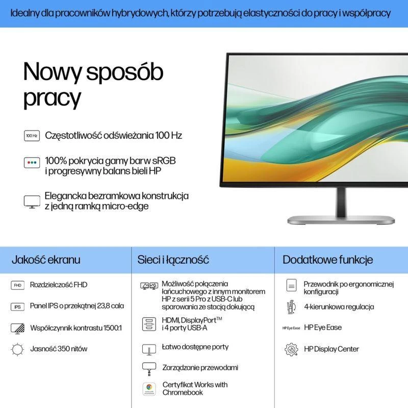 HP LED monitorius 23,8 colio S5 Pro 524pf (9D9L6UT)