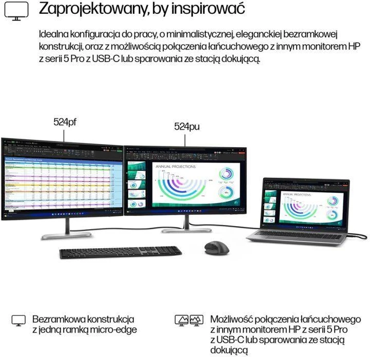 HP LED monitorius 23,8 colio S5 Pro 524pf (9D9L6UT)