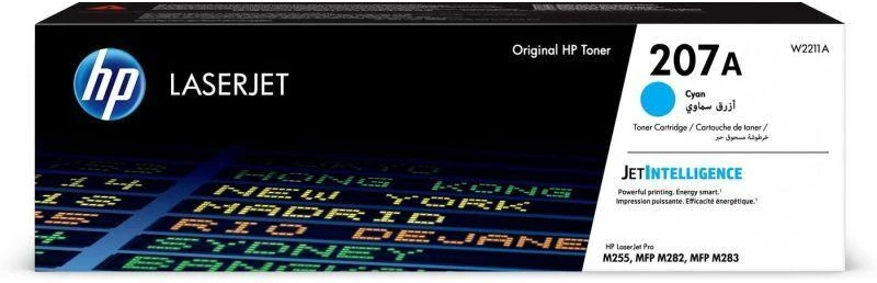 HP žalsvai melsvo (cianinio) atspalvio toneris HP 207A, HP207A=W2211A, 1250 puslapių