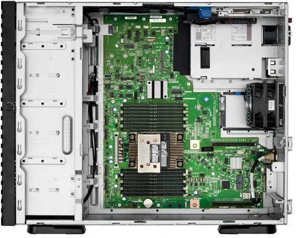 HPE ProLiant ML110 Gen11 serveris, Intel Xeon-B 3508U 8 branduolių (2,10 GHz, 22,50 MB), 32 GB (1 x 32 GB), 2 x 2 TB, 4 x LFF žemo profilio SATA, 2 x 1000 W