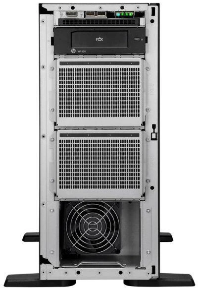 HPE ProLiant ML110 Gen11 serveris, Intel Xeon-B 3508U 8 branduolių (2,10 GHz, 22,50 MB), 32 GB (1 x 32 GB), 2 x 2 TB, 4 x LFF žemo profilio SATA, 2 x 1000 W