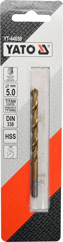Yato HSS-TiN spiralinis grąžtas, 5 mm (YT-44650)