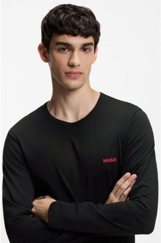 Hugo Bodywear Marškiniai ilgomis rankovėmis JUODA (50492631-001)