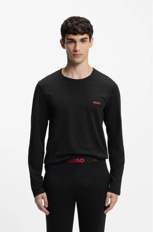 Hugo Bodywear Marškiniai ilgomis rankovėmis JUODA (50492631-001)