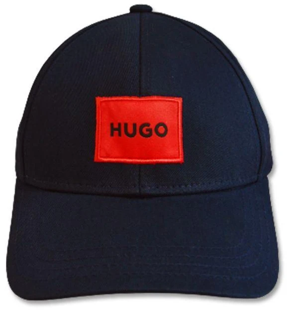 Hugo Boss tamsiai mėlynos spalvos medvilninė beisbolo kepuraitė - 50492745