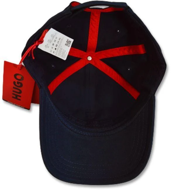 Hugo Boss tamsiai mėlynos spalvos medvilninė beisbolo kepuraitė - 50492745
