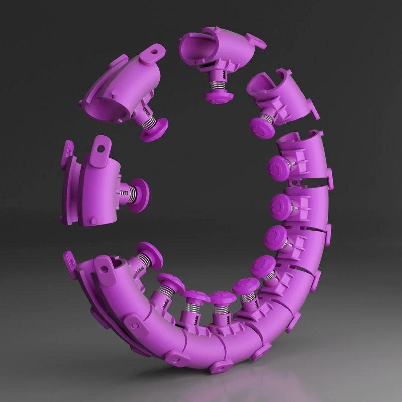 HULA HOP RINKINYS HHW12 VIOLETINIS SU SVORIAIS IR HMS DIRŽAS BR163 Juodas PLUS SIZE