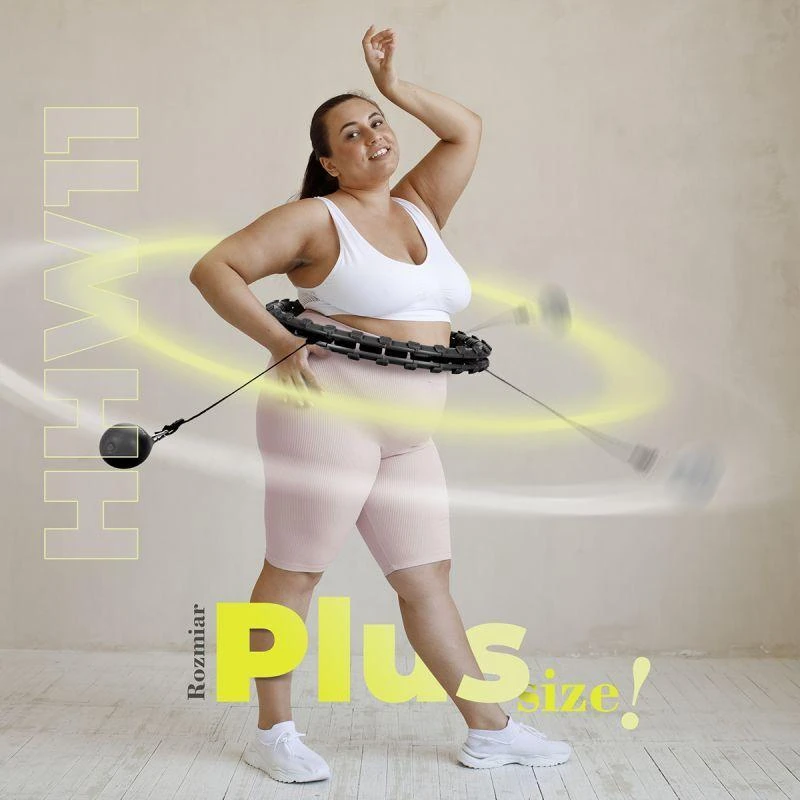 RINKINYS HULA HOOP HHW11 Juodas SU SVORIU + LIEMENS ATRAMA BR163 Juodas PLIUS DYDIS HMS