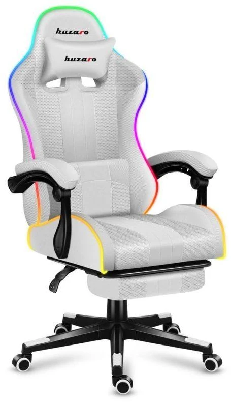 Žaidimų kėdė Huzaro Force 4.7 RGB, Baltos spalvos